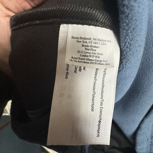 Brooks Brothers Pro Sport Jacket Mens Medium Blue Full Zip - Picture 8 of 11